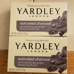 X2 Yardley London activated charcoal SOAP with bentonite clay